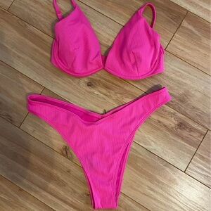 Hollister Hot Pink Bikini Set